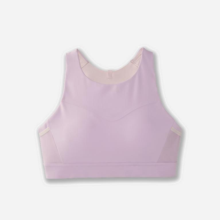 Brooks Women's Drive 3 Pocket Running Bra Singapore - Orchid Haze Purple/Rosewater (75938-YOQK)